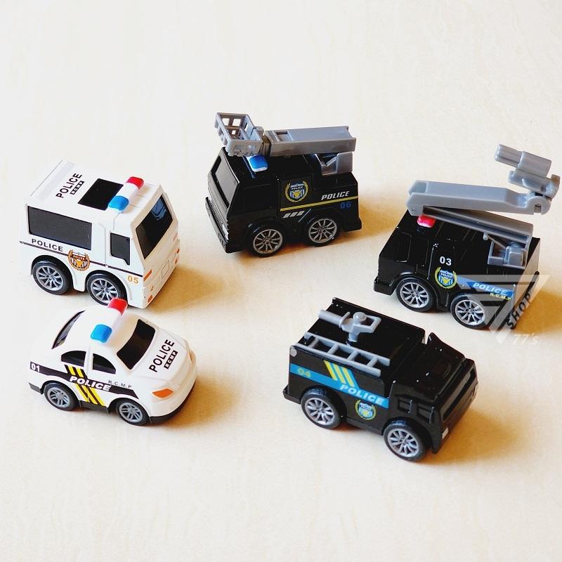 【台灣現貨】【Q版城市警車合金車】玩具警車 玩具小汽車 小車車 口袋玩具車 MINI車 迴力車 救援警車 可愛小車車-細節圖4