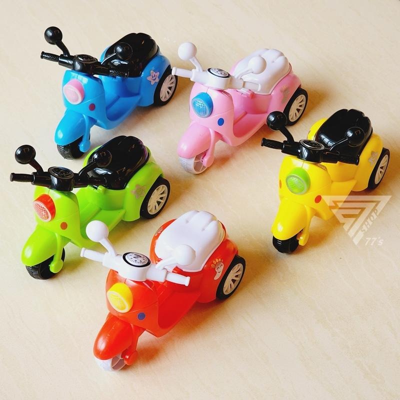 【台灣現貨】【超可愛仿真迴力摩托車/慣性玩具車】迴力車 Q版摩托車 小汽車玩具 玩具摩托車 小綿羊摩托車 卡通摩托車-細節圖3