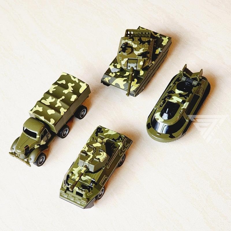 【台灣現貨】【戰車合金車/4款可選】坦克車 模型戰車 迷彩 裝甲車 砲車 軍艦 戰鬥車 小汽車 玩具戰車 模型車-細節圖3
