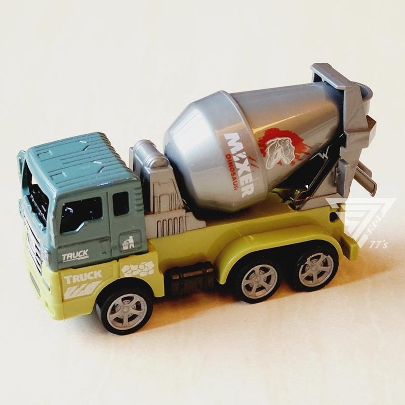 【台灣現貨】【恐龍工程迴力車合金車/4款可選】工程車玩具 小汽車 工程玩具車 挖土機 怪手 砂石車 水泥車 油罐車 小車-細節圖7