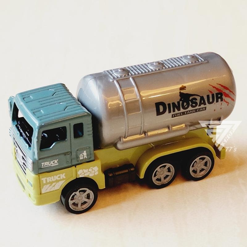 【台灣現貨】【恐龍工程迴力車合金車/4款可選】工程車玩具 小汽車 工程玩具車 挖土機 怪手 砂石車 水泥車 油罐車 小車-細節圖9