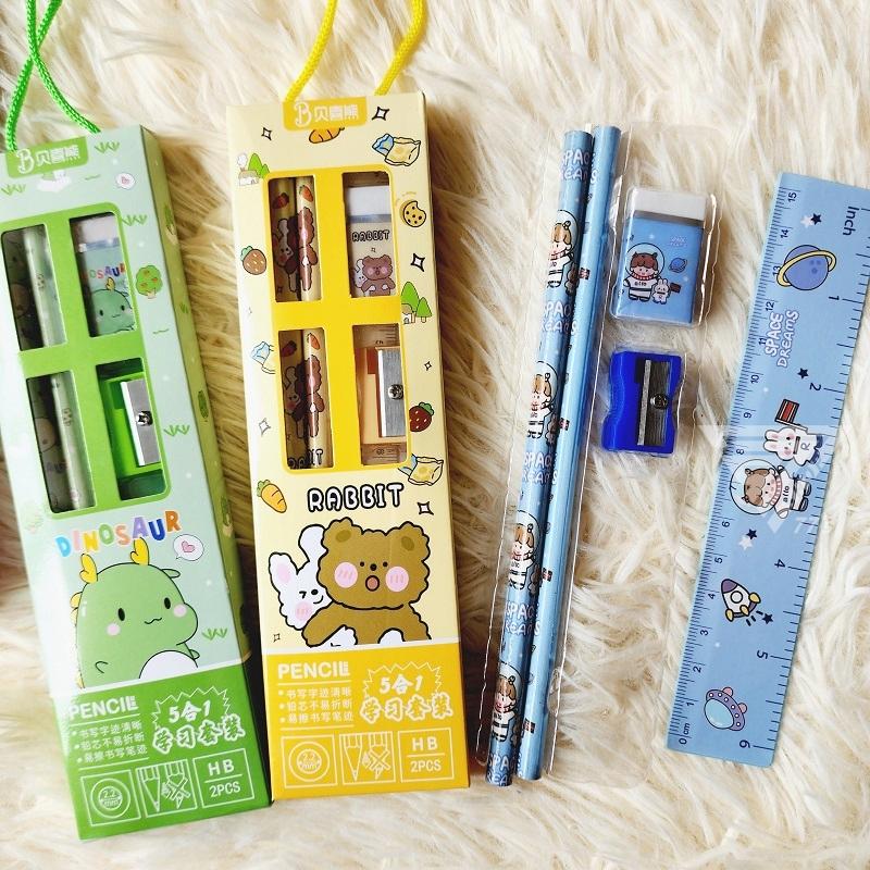 【台灣現貨】【可愛文具套裝禮盒/6款可選】兒童生日禮物 幼兒園開學小禮品 學生獎品 創意獎勵 幼兒園分享禮-細節圖2