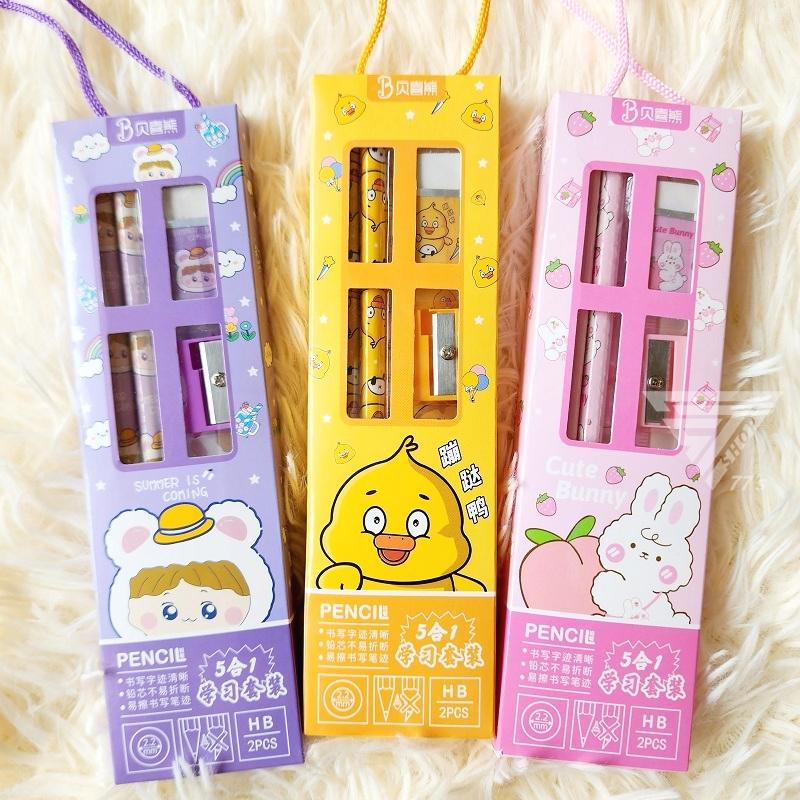 【台灣現貨】【可愛文具套裝禮盒/6款可選】兒童生日禮物 幼兒園開學小禮品 學生獎品 創意獎勵 幼兒園分享禮-細節圖3