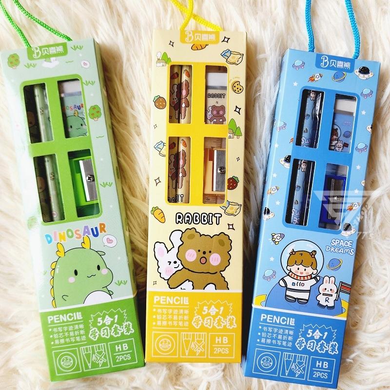 【台灣現貨】【可愛文具套裝禮盒/6款可選】兒童生日禮物 幼兒園開學小禮品 學生獎品 創意獎勵 幼兒園分享禮-細節圖4