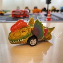 【台灣現貨】【仿真手繪恐龍迴力車/6款】恐龍跑車 擬真恐龍模型 侏羅紀公園恐龍 暴龍 霸王龍 三角龍 翼手龍 寵物玩具-規格圖9
