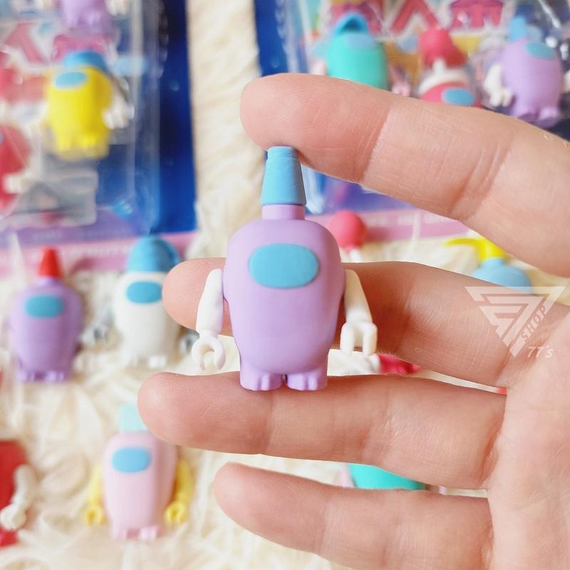 【台灣現貨】【太空狼人殺玩具橡皮擦6入一盒】造型橡皮擦 小橡皮擦 3D橡皮擦 卡通造型橡皮擦 狼人殺遊戲 狼人殺公仔-細節圖4