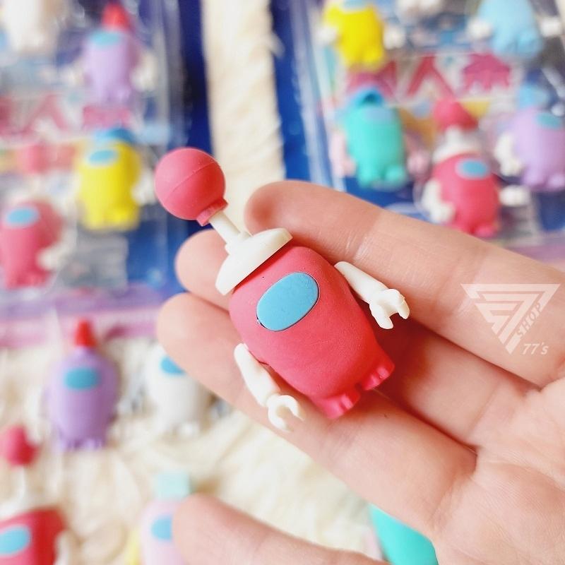 【台灣現貨】【太空狼人殺玩具橡皮擦6入一盒】造型橡皮擦 小橡皮擦 3D橡皮擦 卡通造型橡皮擦 狼人殺遊戲 狼人殺公仔-細節圖6