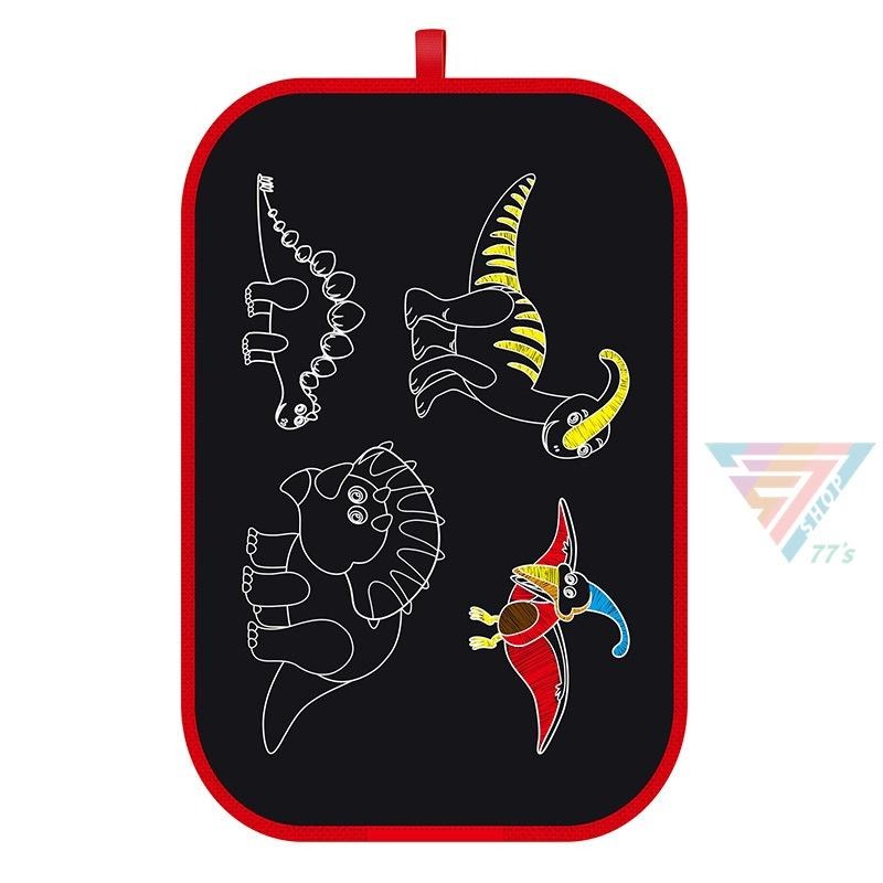 【台灣現貨】【雙面環保塗鴉著色畫板 附筆】 多功能攜帶畫布 繪畫板 幼童畫板 露營玩具 雙面畫毯 著色畫  塗鴉本附筆-細節圖6