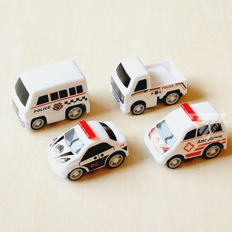 【台灣現貨】【超可愛迷你迴力小車】工程車 重機摩托車 戰車 太空飛船 警車 救護車 迷你小汽車 玩具車 兒童分享禮 小車-細節圖8