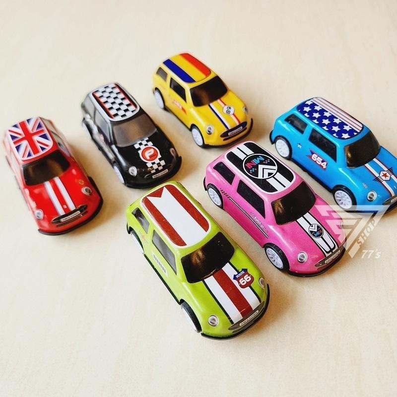 【台灣現貨】【仿真MINI COOPER休閒車/6款可選】1:43 模型玩具車 回力車  小汽車 玩具車 迴力車 小車車-細節圖3