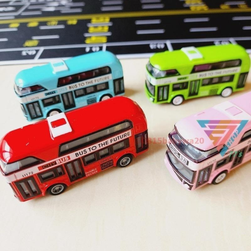 【雙層巴士 合金車】模型車 交通車 玩具車 超跑 小汽車 滑行車 機器人 樂高 兒童玩具 公車 巴士 迴力車