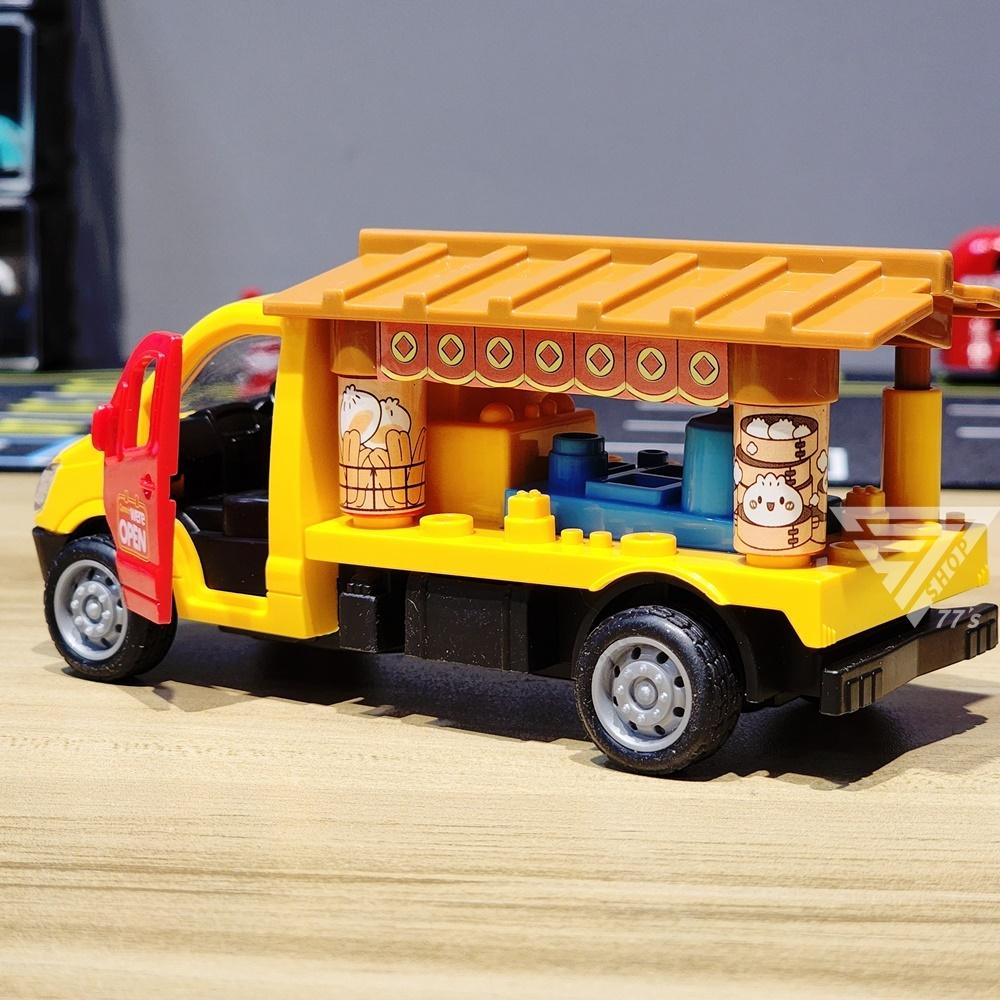 【台灣出貨】【雙開門中式餐車/4種款式】玩具餐車 行動餐車 攤販車 可開門玩具車 慣性玩具車 旅行餐車 小汽車玩具 餐車-細節圖4