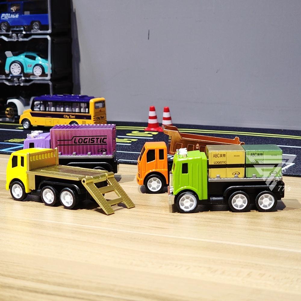 【台灣出貨】【亮金屬工程小車/4款式細節可動】合金工程車玩具 貨櫃車玩具車 砂石車 運輸車 運載車 載貨車汽車-細節圖3