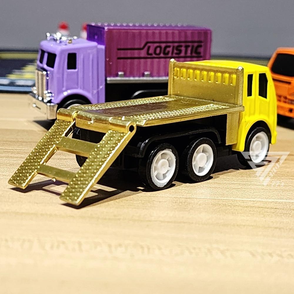 【台灣出貨】【亮金屬工程小車/4款式細節可動】合金工程車玩具 貨櫃車玩具車 砂石車 運輸車 運載車 載貨車汽車-細節圖7