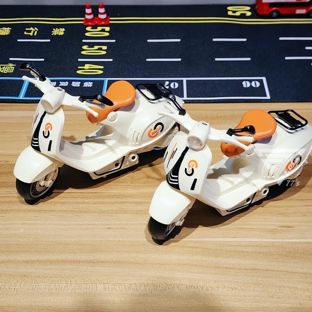 【台灣出貨】【聲光復古摩托車 偉士牌摩托車】復古機車模型車 偉士牌玩具 慣性車 摩托車玩具 小綿羊摩托車 玩具摩托-細節圖5