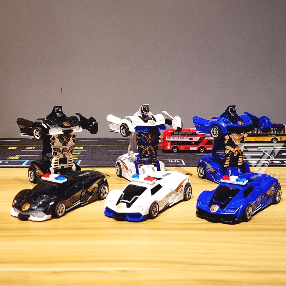 【台灣出貨】【碰撞變形機器人玩具車】變形車玩具 變形金剛車 碰撞變形跑車 變形警車機器人 汽車機器人 機器人玩具 警車-細節圖2
