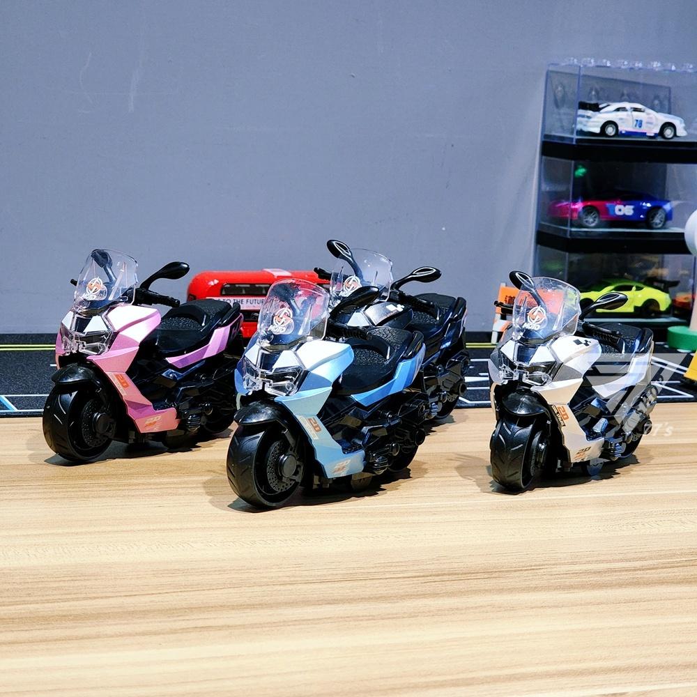 【台灣出貨】【仿真避震摩托車模型/後座可掀蓋】復古摩托車 擋風摩托車 玩具摩托車 可掀蓋摩托車 大綿羊 摩托玩具-細節圖2