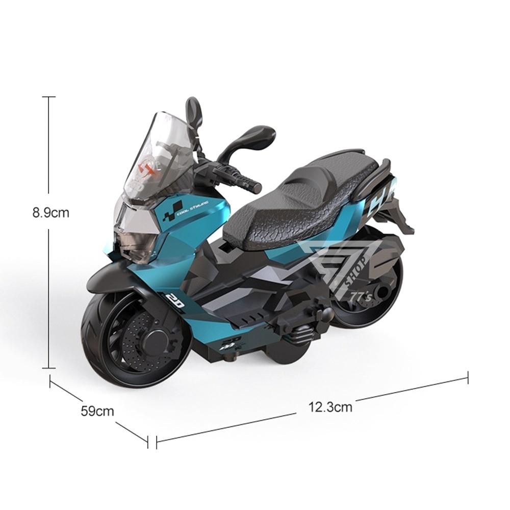 【台灣出貨】【仿真避震摩托車模型/後座可掀蓋】復古摩托車 擋風摩托車 玩具摩托車 可掀蓋摩托車 大綿羊 摩托玩具-細節圖6