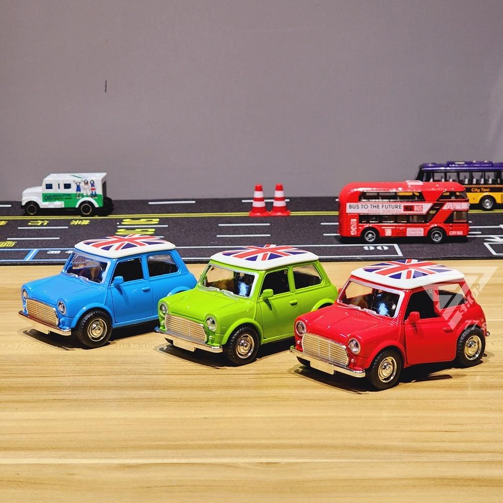 【台灣出貨】【聲光可開門Q版復古合金車】警車 玩具警車 金龜車 雙層巴士 復古老爺車 mini cooper模型車 小車-細節圖6
