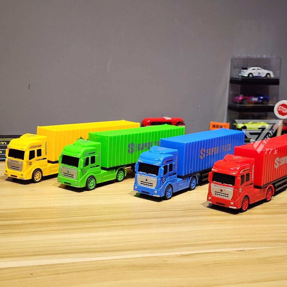 【台灣出貨】【塑膠加長貨櫃車玩具】玩具貨車 迴力大貨車 玩具貨車 汽車玩具 仿真運輸車 集裝車 拖車頭-細節圖2