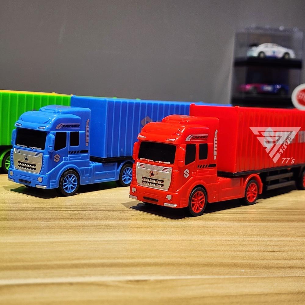 【台灣出貨】【塑膠加長貨櫃車玩具】玩具貨車 迴力大貨車 玩具貨車 汽車玩具 仿真運輸車 集裝車 拖車頭-細節圖5