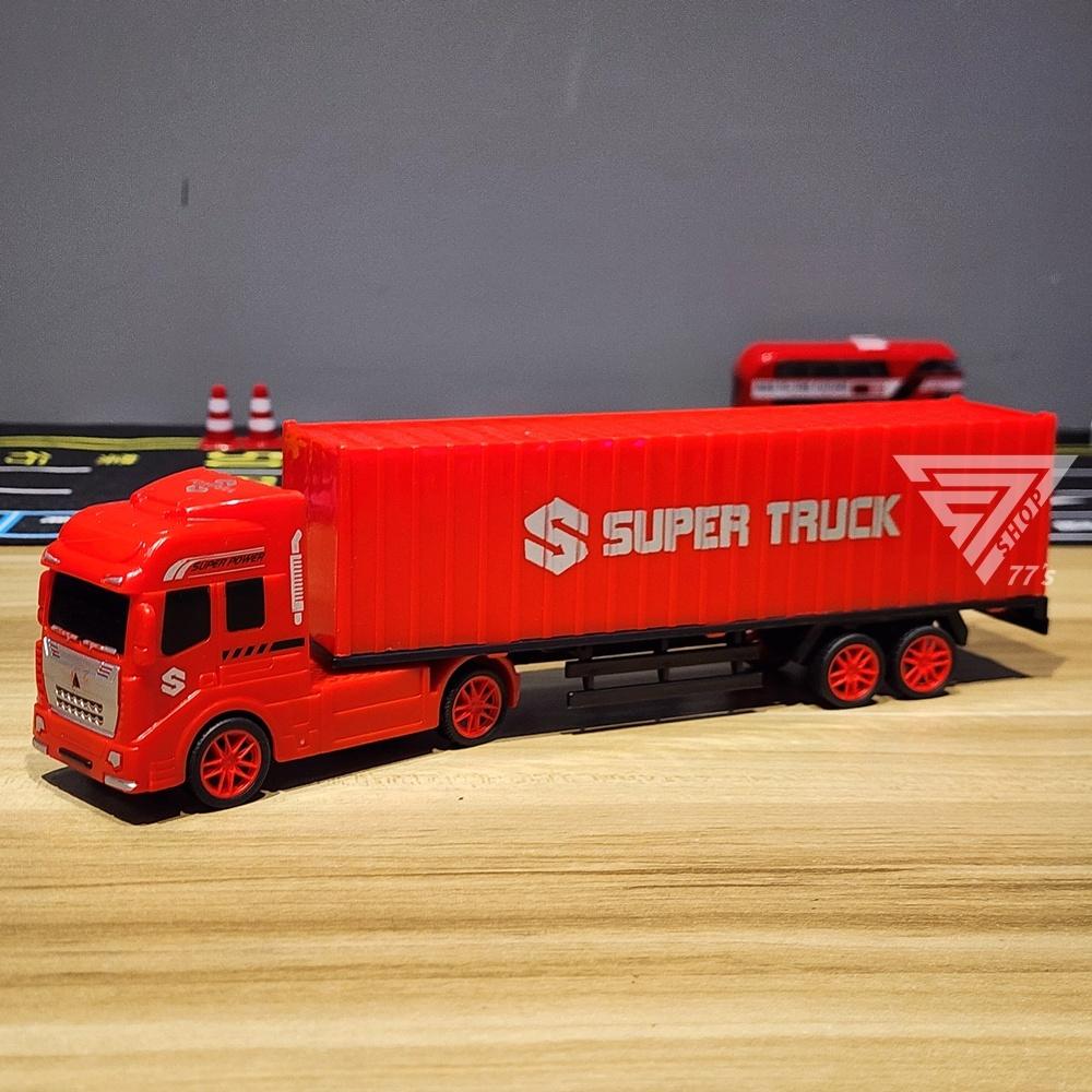 【台灣出貨】【塑膠加長貨櫃車玩具】玩具貨車 迴力大貨車 玩具貨車 汽車玩具 仿真運輸車 集裝車 拖車頭-細節圖7