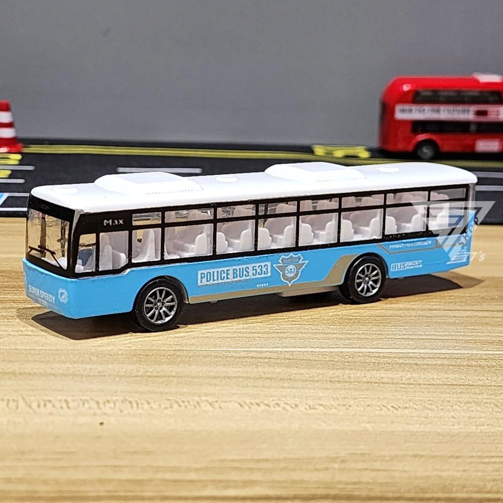 【台灣出貨】【加長巴士 警察車/消防車】大巴模型車 遊覽車 旅遊巴士 巴士玩具車 玩具巴士 旅行巴士模型車-細節圖9
