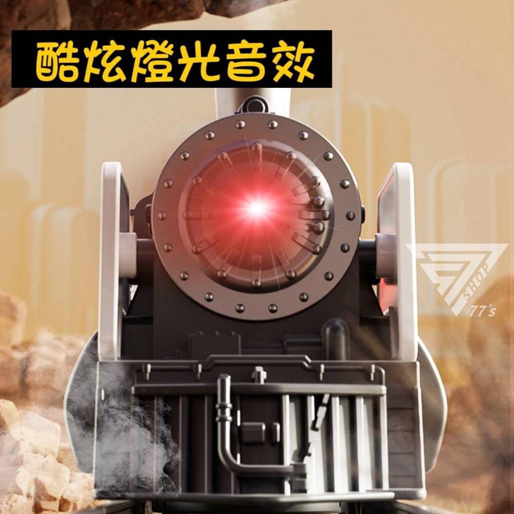 【台灣出貨】【萬向仿真噴霧復古火車 聲光玩具】玩具火車 列車 綠皮火車 鐵道火車玩具 仿真鐵路火車-細節圖5