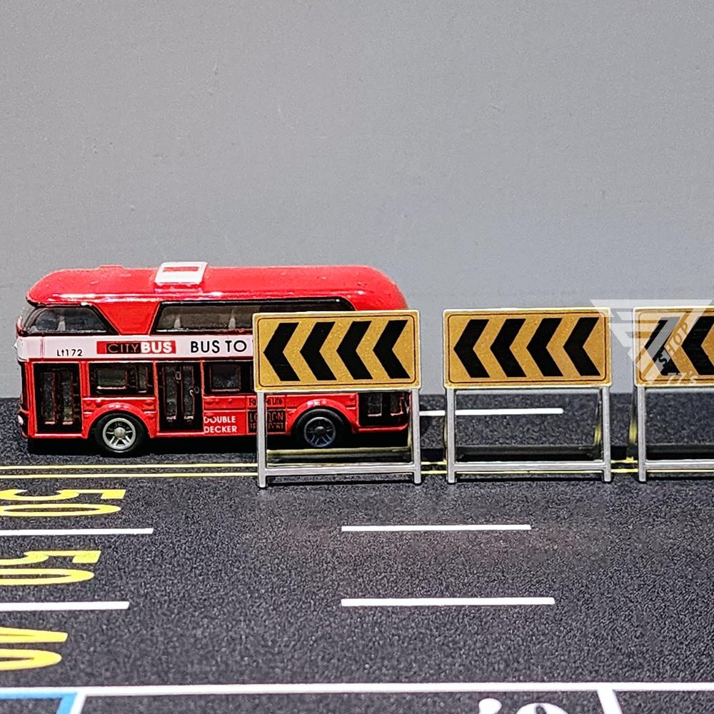 【台灣出貨】【道路施工警示路障玩具 仿真場景模型】減速慢行立牌 停車場配件 認知玩具 微縮模型 道路場景 微型攝影 號誌-細節圖6