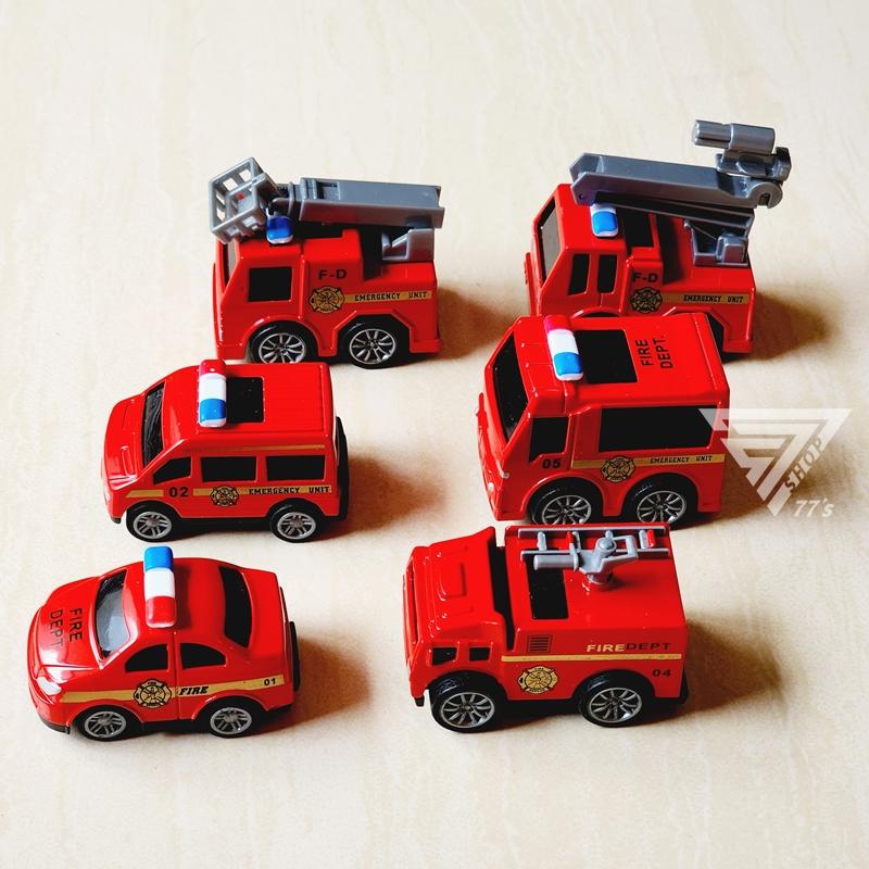 【台灣出貨】【Q版城市消防車合金車/迴力車】玩具消防車 迷你消防車 口袋玩具車 玩具小汽車 小車車 救援車 mini車-細節圖2