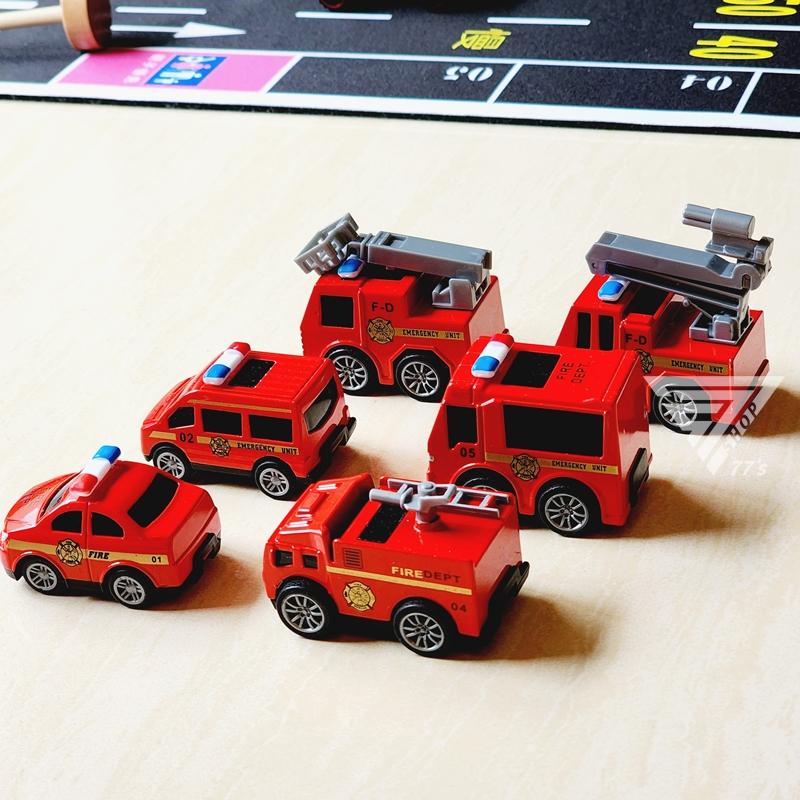 【台灣出貨】【Q版城市消防車合金車/迴力車】玩具消防車 迷你消防車 口袋玩具車 玩具小汽車 小車車 救援車 mini車-細節圖3