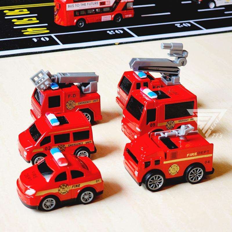 【台灣出貨】【Q版城市消防車合金車/迴力車】玩具消防車 迷你消防車 口袋玩具車 玩具小汽車 小車車 救援車 mini車-細節圖5