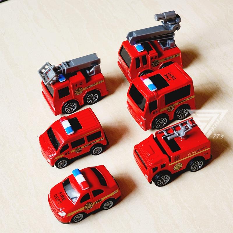 【台灣出貨】【Q版城市消防車合金車/迴力車】玩具消防車 迷你消防車 口袋玩具車 玩具小汽車 小車車 救援車 mini車-細節圖6