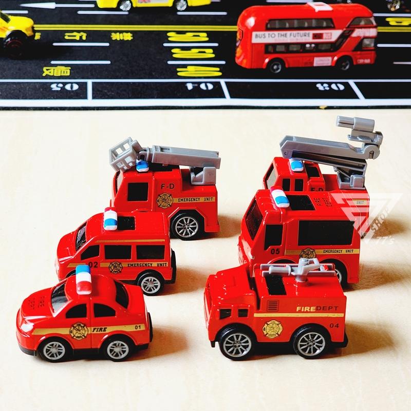 【台灣出貨】【Q版城市消防車合金車/迴力車】玩具消防車 迷你消防車 口袋玩具車 玩具小汽車 小車車 救援車 mini車-細節圖7