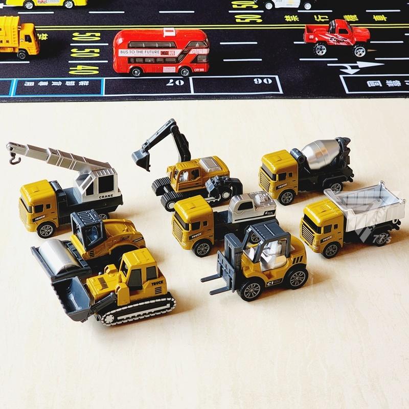 【台灣出貨】【金屬色工程車/8款可選】合金工程車玩具 細節可動 玩具車 吊車 怪手 挖掘車 砂石車 鏟土機 水泥車 堆高-細節圖4