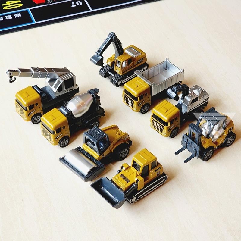 【台灣出貨】【金屬色工程車/8款可選】合金工程車玩具 細節可動 玩具車 吊車 怪手 挖掘車 砂石車 鏟土機 水泥車 堆高-細節圖5
