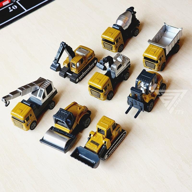 【台灣出貨】【金屬色工程車/8款可選】合金工程車玩具 細節可動 玩具車 吊車 怪手 挖掘車 砂石車 鏟土機 水泥車 堆高-細節圖9