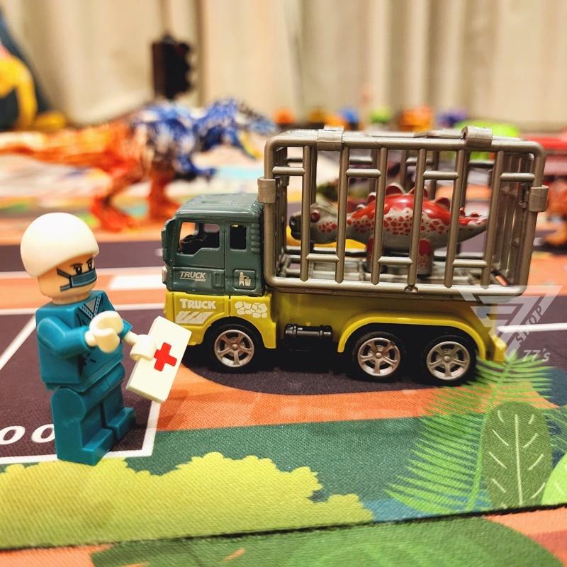 【2023 恐龍樂園 車車墊含車套組 台灣製1:64】滑鼠墊 模型車地墊 遊戲墊 玩具車墊 恐龍遊戲墊 場景情境 暴龍-細節圖8
