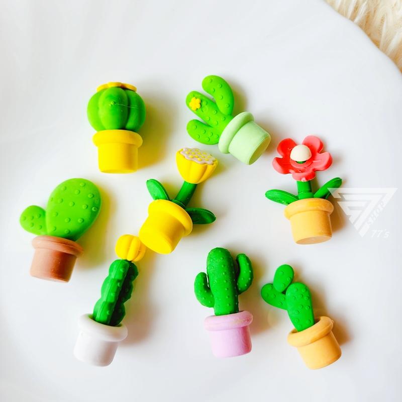 【台灣出貨】【多肉植物/仙人掌 造型橡皮擦】橡皮擦玩具 仿真橡皮擦 可愛橡皮擦 可拆裝橡皮擦 玩具橡皮擦-細節圖3