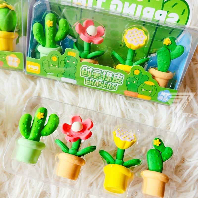 【台灣出貨】【多肉植物/仙人掌 造型橡皮擦】橡皮擦玩具 仿真橡皮擦 可愛橡皮擦 可拆裝橡皮擦 玩具橡皮擦-細節圖6