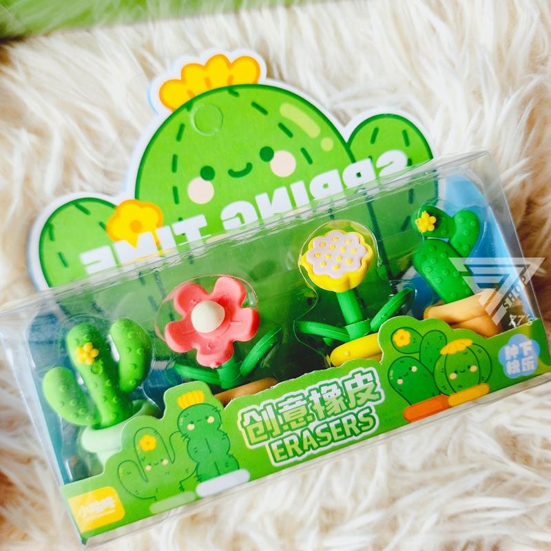 【台灣出貨】【多肉植物/仙人掌 造型橡皮擦】橡皮擦玩具 仿真橡皮擦 可愛橡皮擦 可拆裝橡皮擦 玩具橡皮擦-細節圖8