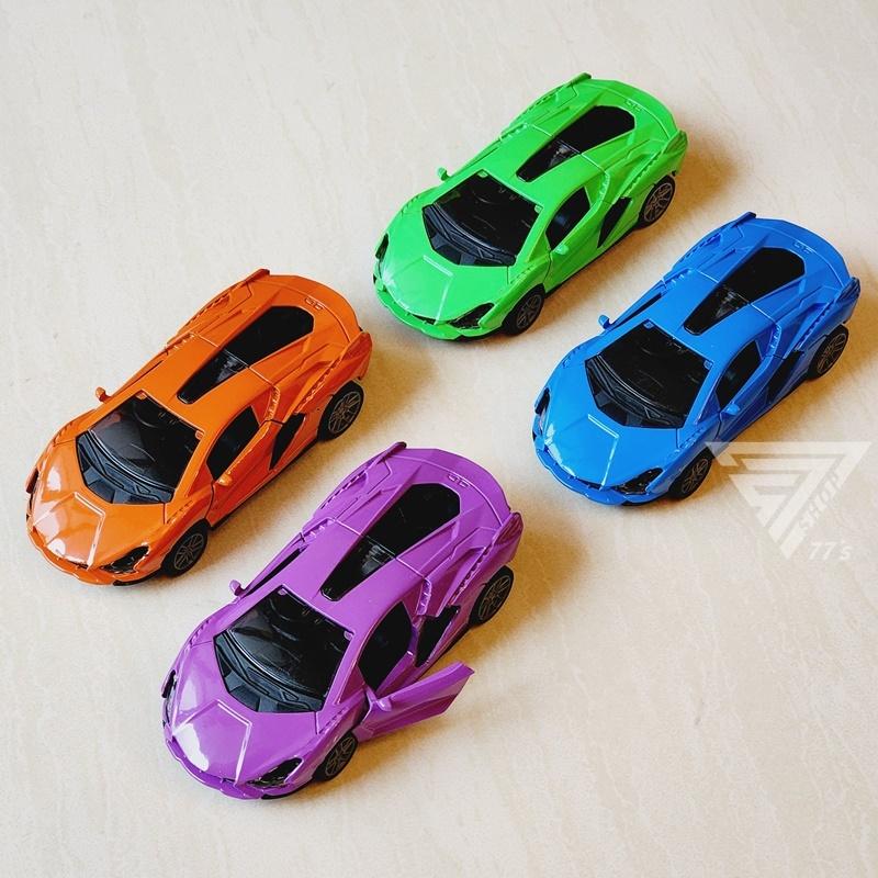 【台灣出貨】【可開門仿真合金模型跑車/4色可選】1:43 模型玩具車 迴力賽車 跑車玩具 合金小汽車 模型車 藍寶堅尼-細節圖3