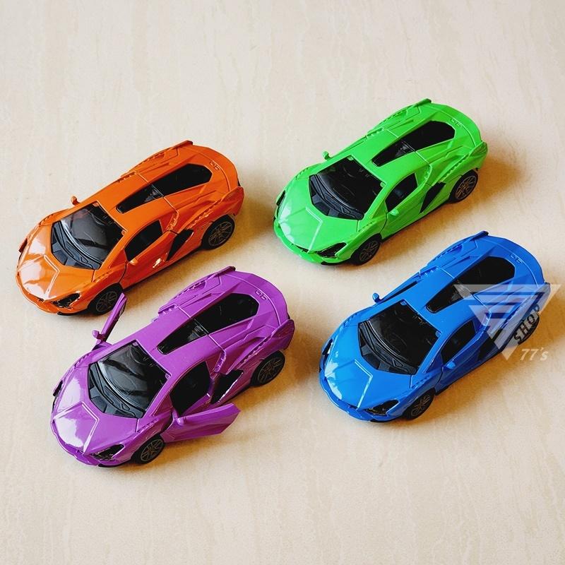 【台灣出貨】【可開門仿真合金模型跑車/4色可選】1:43 模型玩具車 迴力賽車 跑車玩具 合金小汽車 模型車 藍寶堅尼-細節圖4