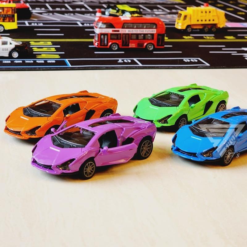 【台灣出貨】【可開門仿真合金模型跑車/4色可選】1:43 模型玩具車 迴力賽車 跑車玩具 合金小汽車 模型車 藍寶堅尼-細節圖7