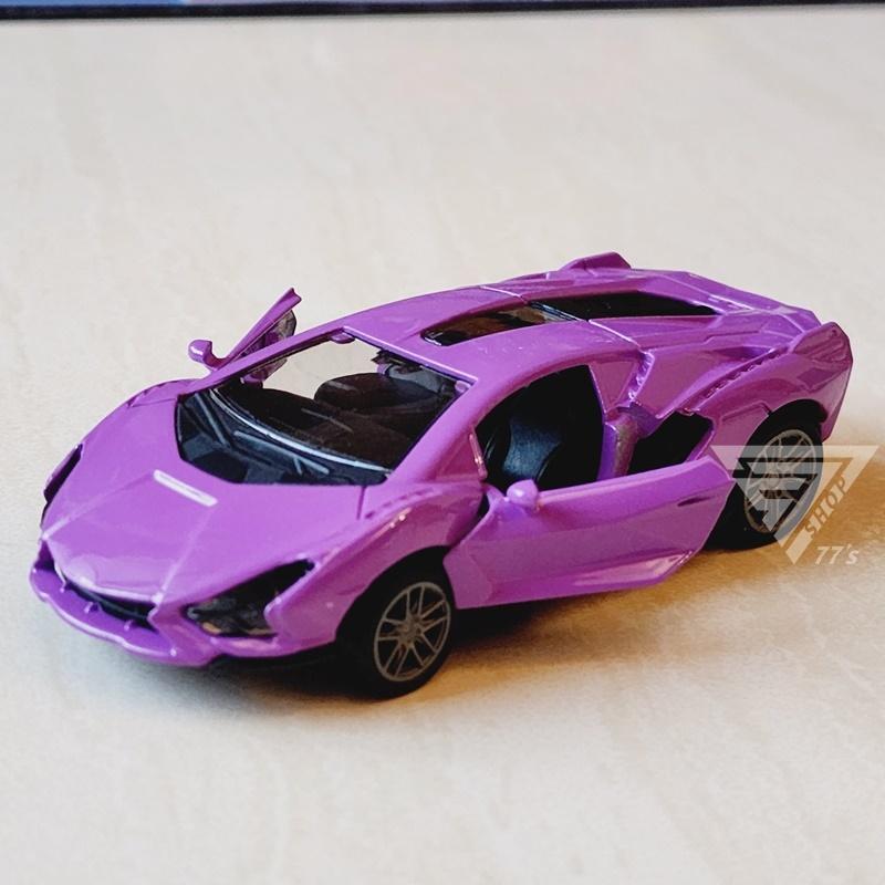 【台灣出貨】【可開門仿真合金模型跑車/4色可選】1:43 模型玩具車 迴力賽車 跑車玩具 合金小汽車 模型車 藍寶堅尼-細節圖8