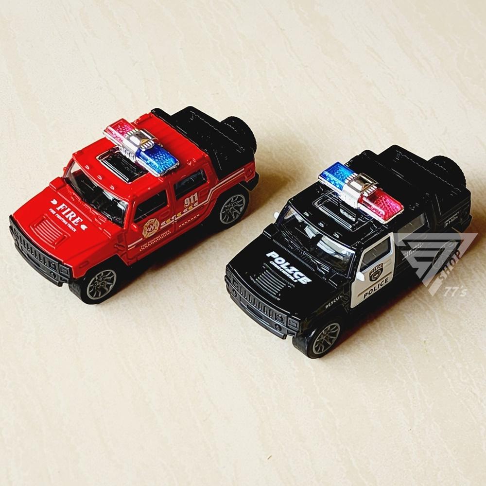 【台灣出貨】【警消皮卡合金車】合金小汽車 玩具車 警車 消防車 吉普車 越野車 汽車玩具 模型警車 消防玩具車-細節圖3