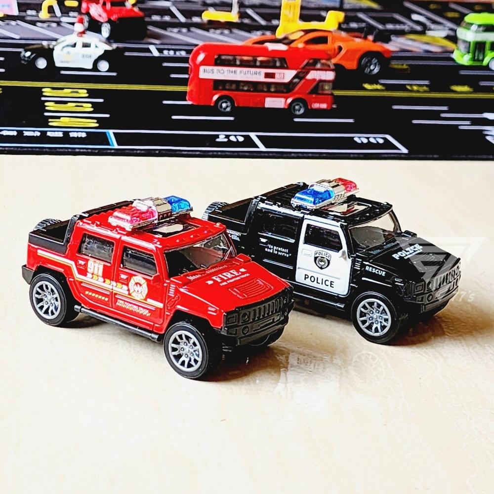 【台灣出貨】【警消皮卡合金車】合金小汽車 玩具車 警車 消防車 吉普車 越野車 汽車玩具 模型警車 消防玩具車-細節圖5