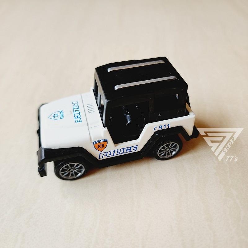 【台灣出貨】【仿真警車越野車合金車/4款可選】1:64 模型玩具車 回力越野車 警車 消防車 110 越野車玩具-細節圖4