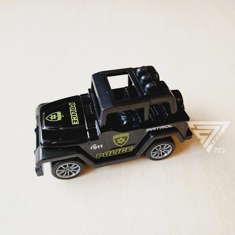 【台灣出貨】【仿真警車越野車合金車/4款可選】1:64 模型玩具車 回力越野車 警車 消防車 110 越野車玩具-細節圖5