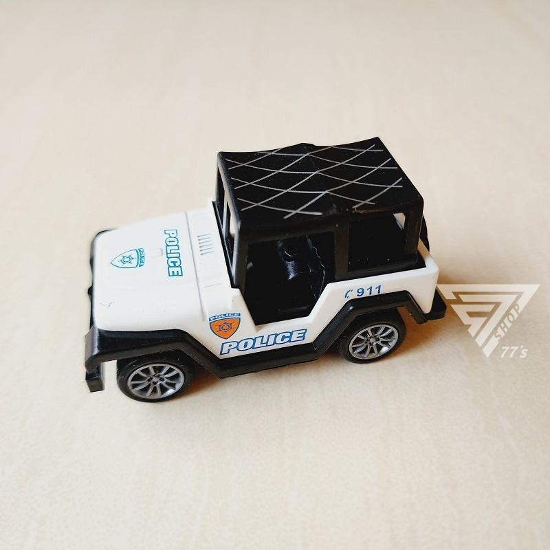 【台灣出貨】【仿真警車越野車合金車/4款可選】1:64 模型玩具車 回力越野車 警車 消防車 110 越野車玩具-細節圖6